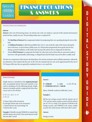 cover image of Finance Equations & Answers